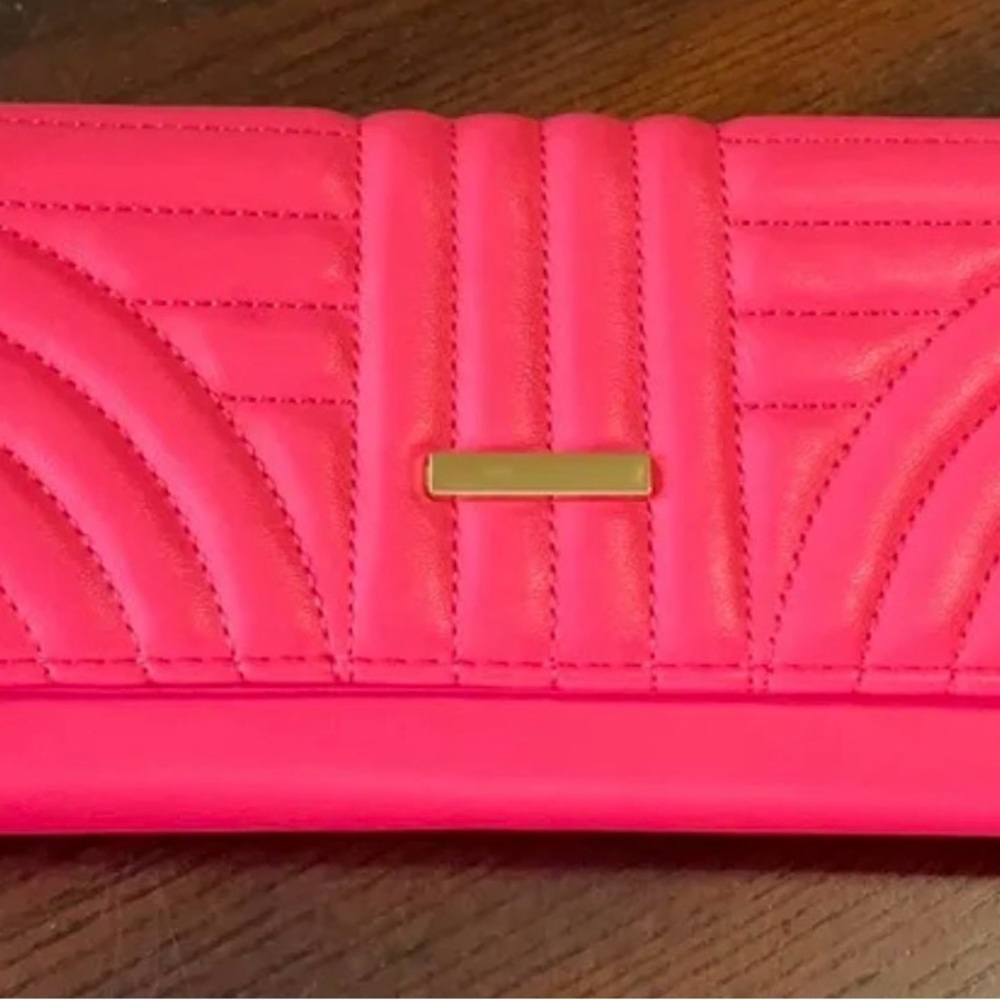 Vibrant Pink Quilted Women's Clutch